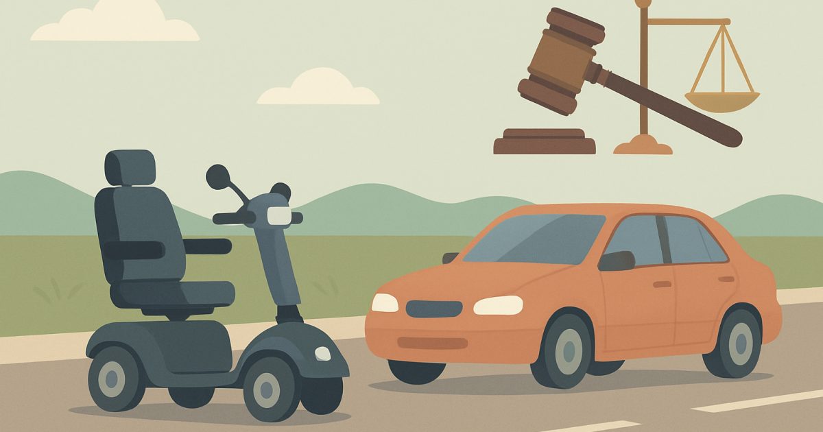 示意圖：代步車切入快車道遭撞　雙方和解後老翁病逝　駕駛獲判免刑