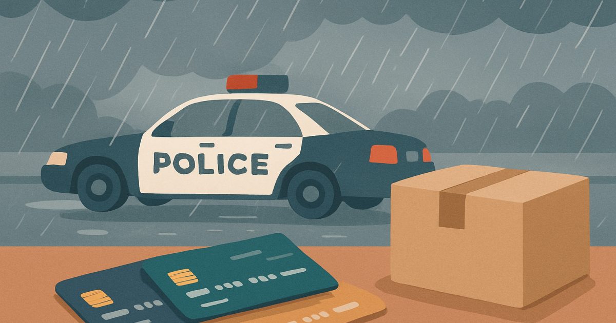 示意圖:颱風停班課警方照常巡邏 嘉義市警查獲涉詐車手領包裹、扣9張金融卡