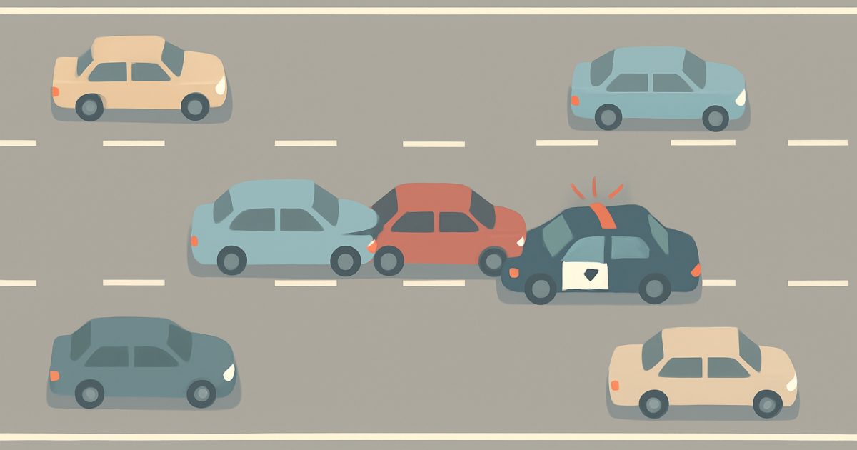 示意圖:國道1號三義段3車追撞 一車肇事後駕駛離開現場