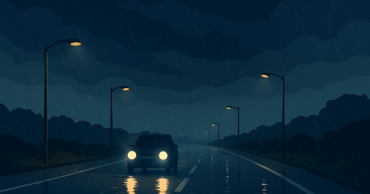 示意圖：苗栗颱風夜行車記錄器拍到有人馬路爬行 警方稱未接獲報案